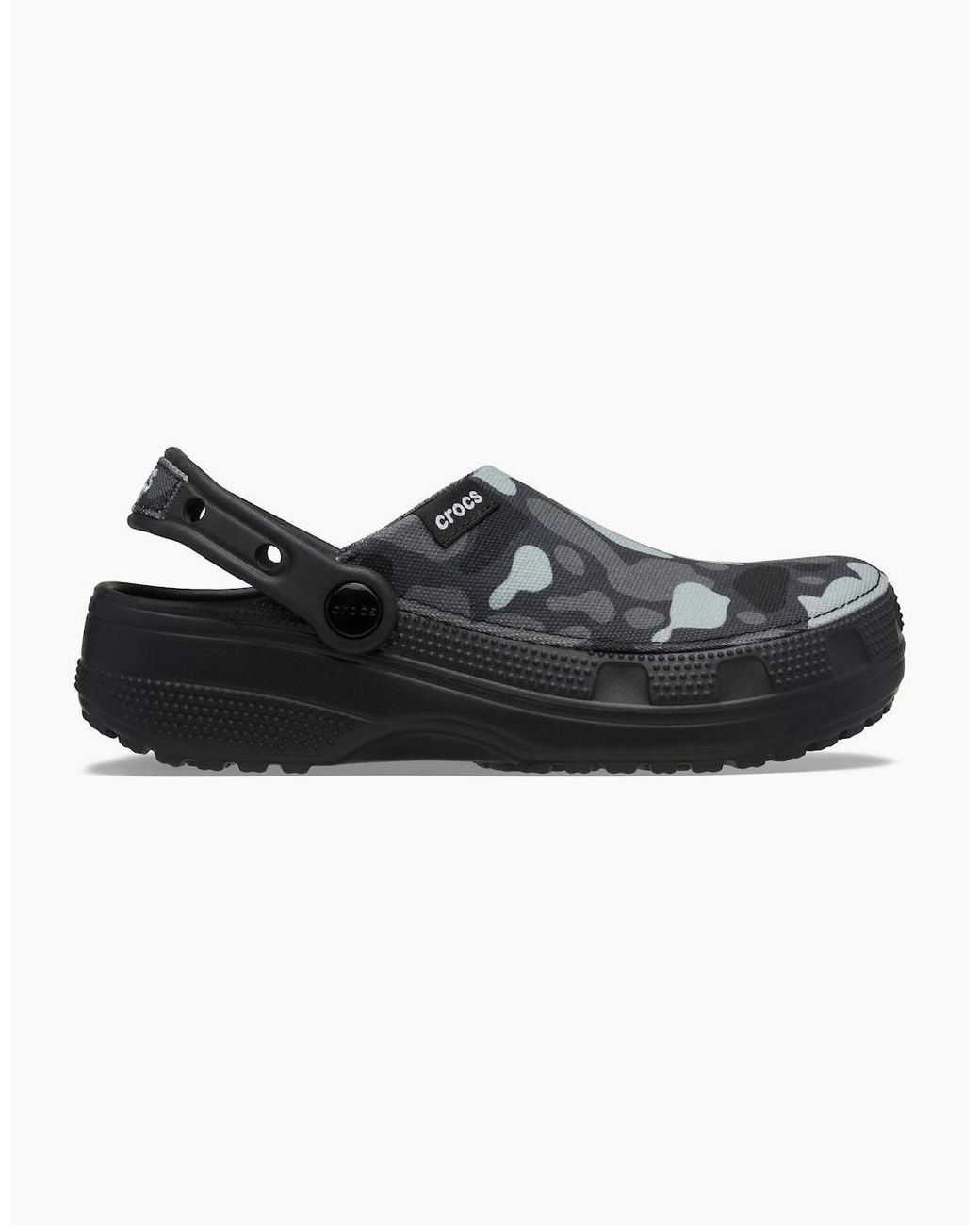 CROCSTM Black Classic Crafted Camo Textile Blend Clogs for men