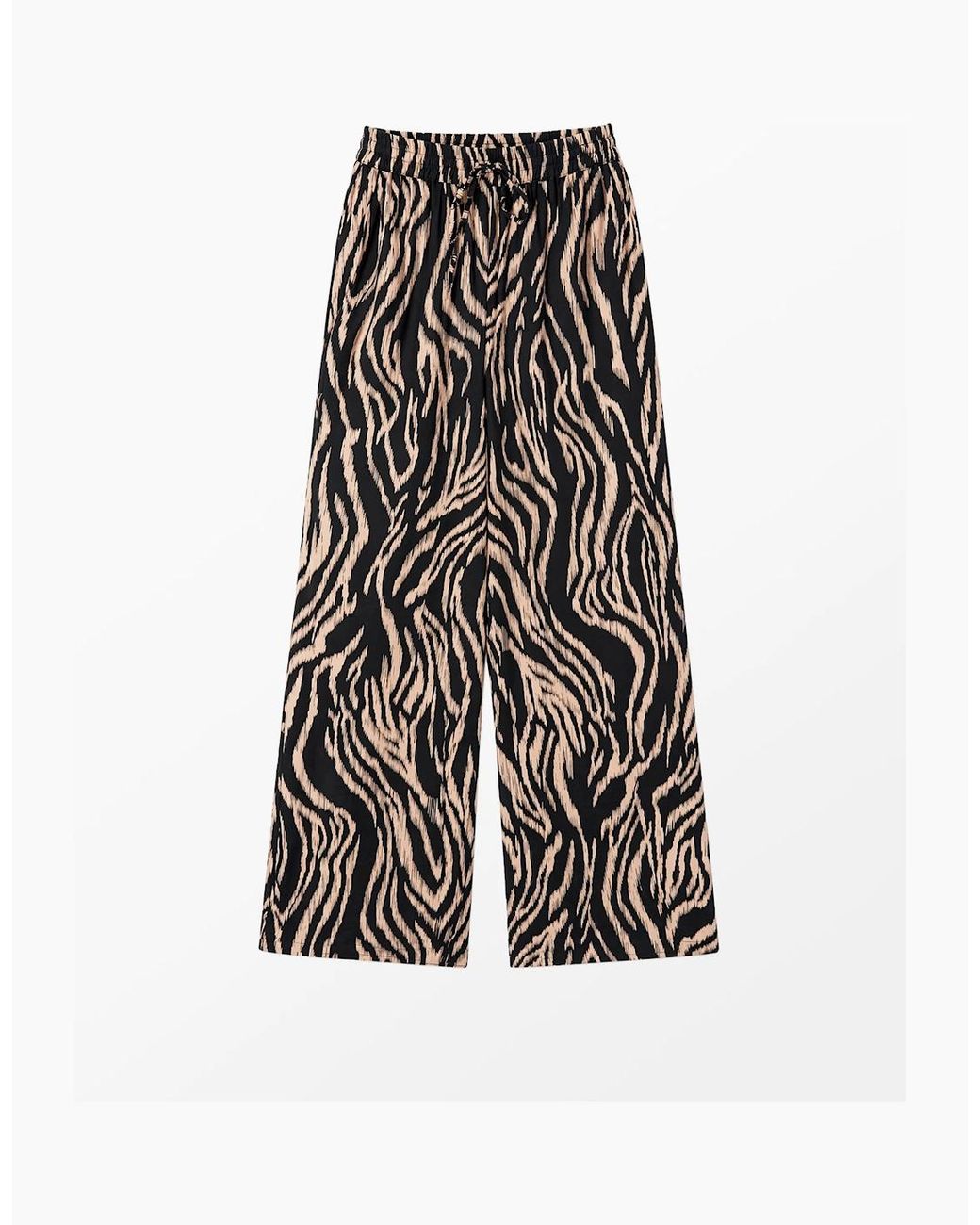 Ro&zo White Zebra Print Trousers