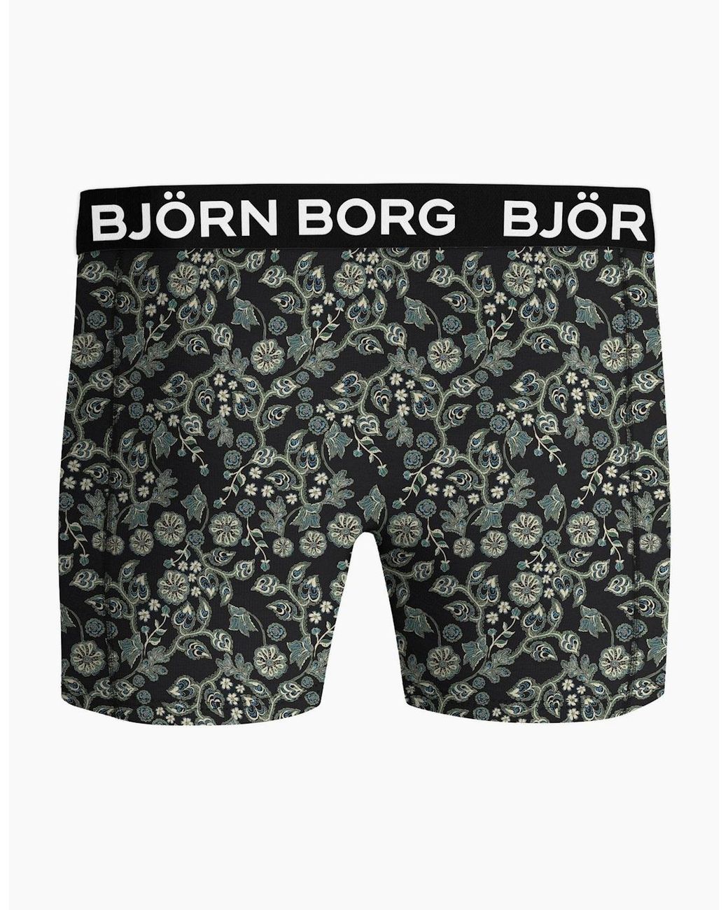 Björn Borg Green 2-Pack Leaf Silhouette Bamboo Boxer Briefs for men