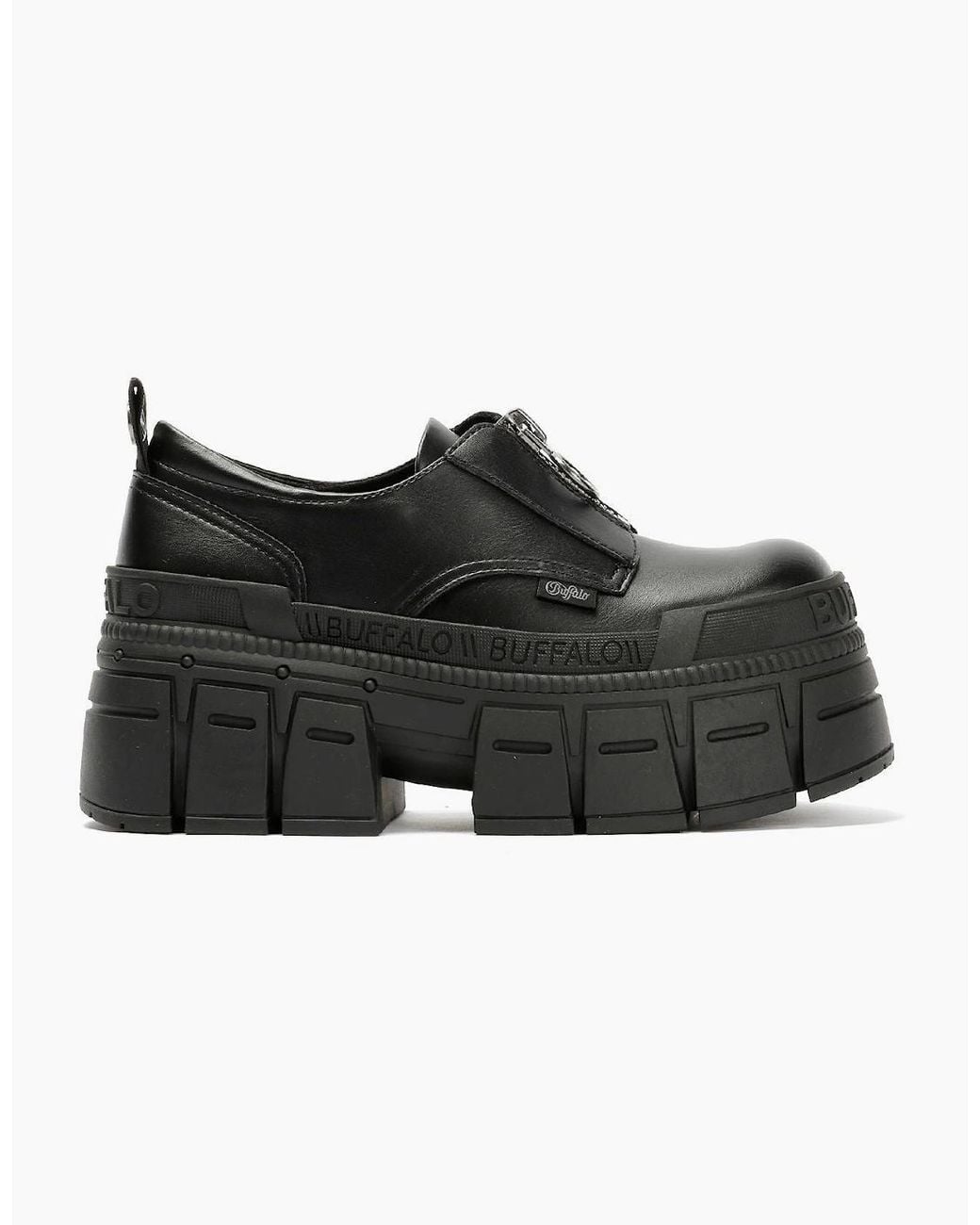 Buffalo Black Gospher Front Zip Lo Vegan Shoes