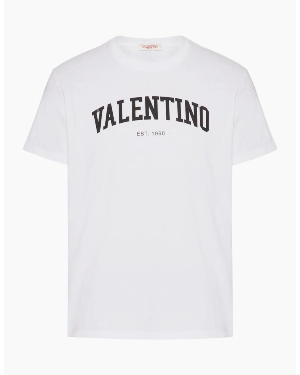 Valentino Blue T Shirts Regular Fit Crew Neck Short Sleeve Cotton Summer Tee for men