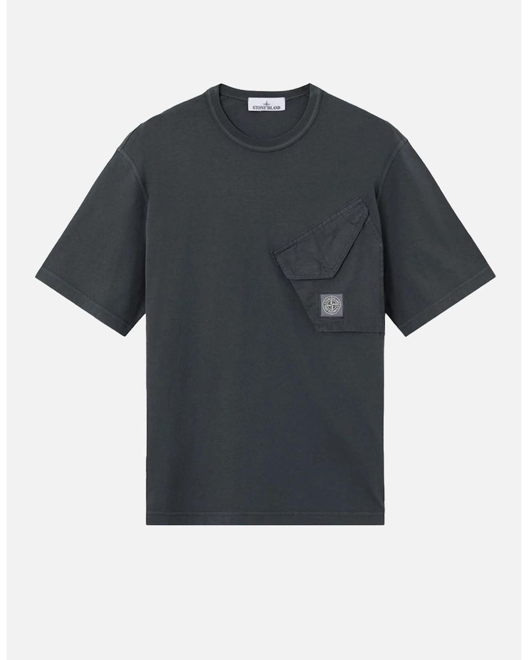 Stone Island Gray Slant Pocket 2100008 T-Shirt for men