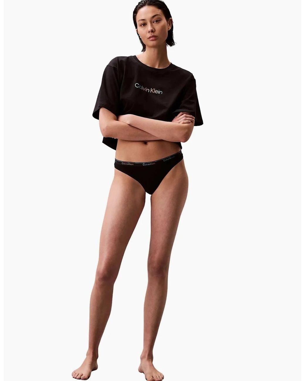 Calvin Klein Black 5-Pack Icon Logo Thongs, With Pride Waistband