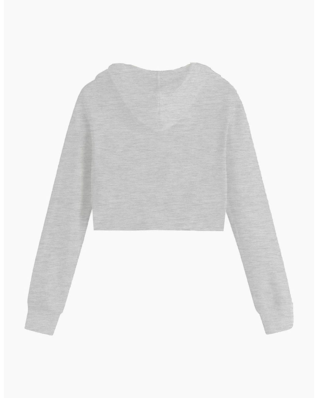 Miso White Cropped Hoodie