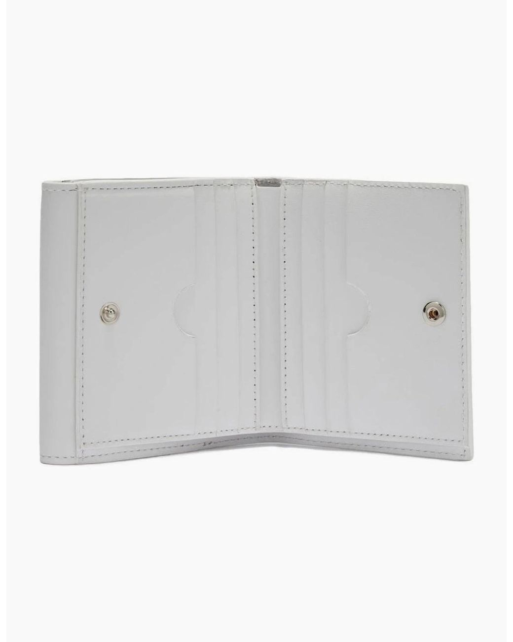 Off-White c/o Virgil Abloh Metallic Quote Logo Jitney French Purse