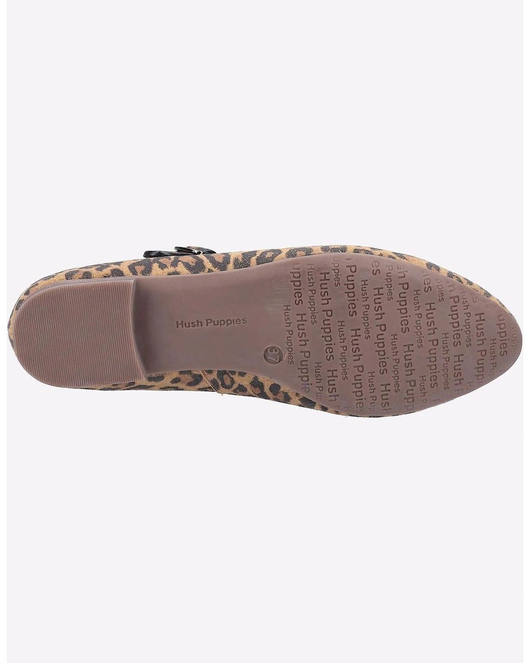 Hush Puppies Brown Melissa Strap Memory Foam Shoes Leopard