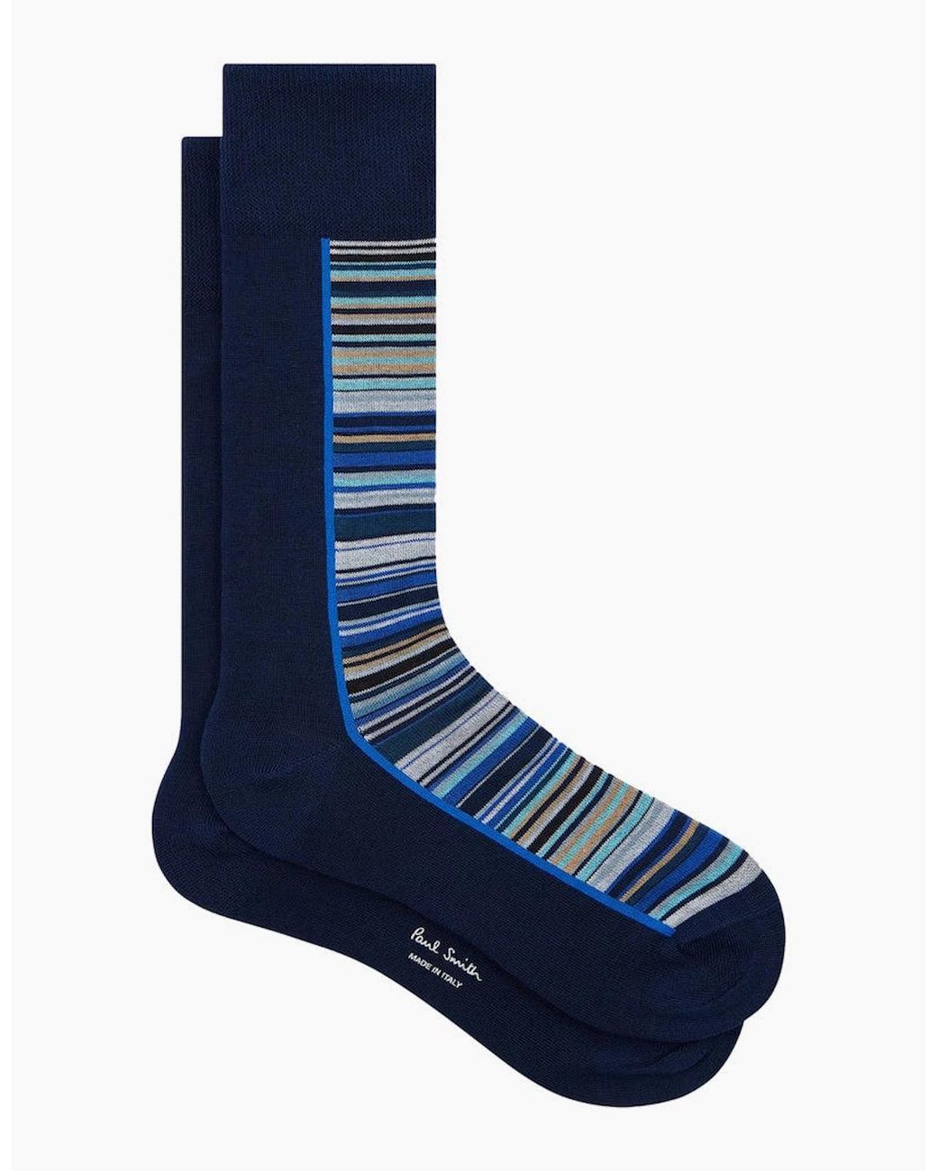 Paul Smith Blue Half Signature Socks 47 for men
