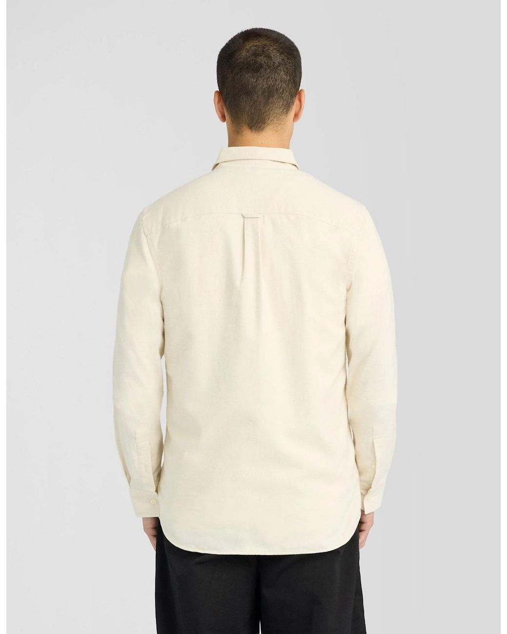 Lyle & Scott Natural Button Down Flannel Shirt for men