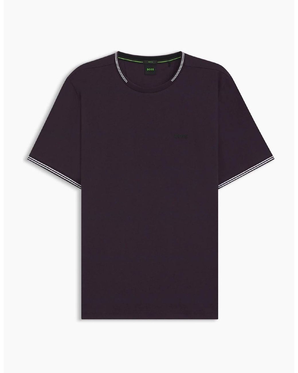 Boss Blue Crew Neck Regular Fit Short Sleeve T-Shirt for men