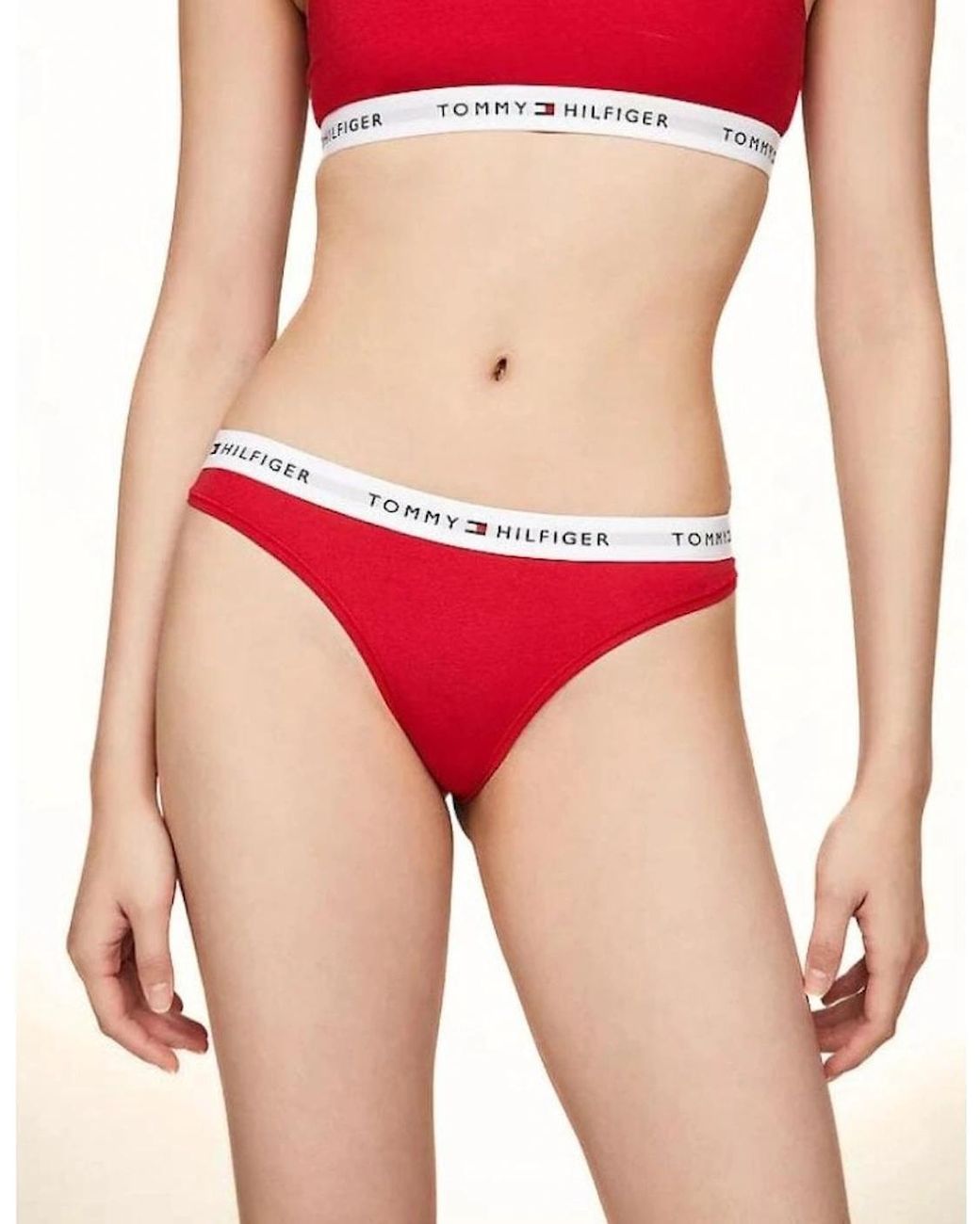 Tommy Hilfiger Red Tommy Icons Thong