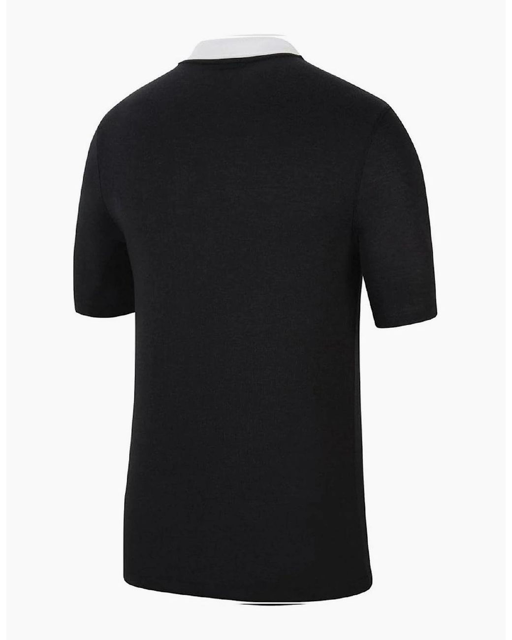Nike Black Printed Logo Collared Neck Short Sleeve Shirt for men