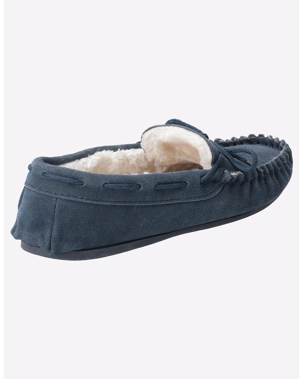 Hush Puppies Blue Allie Memory Foam Slippers