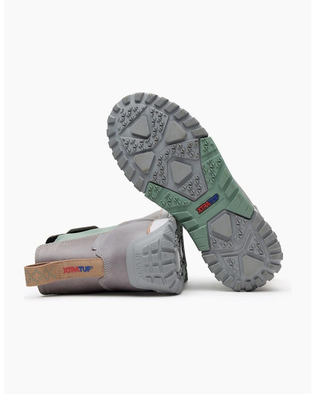 XtraTuf Gray Ankle Deck Leather Leather /Iceberg Wellington Boots