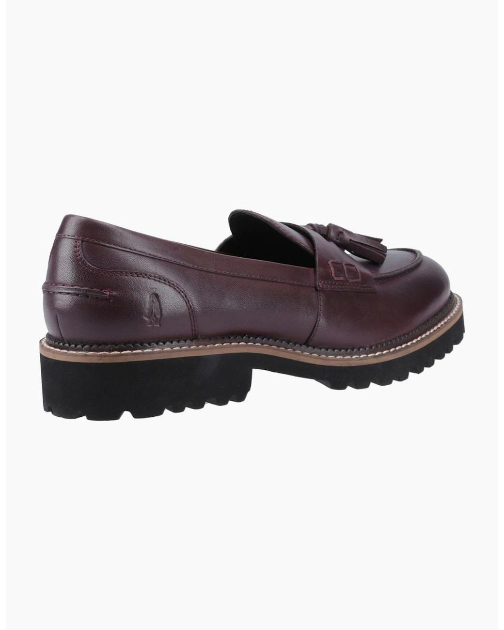 Hush Puppies Brown Ginny Leather Plum Wide Fit Loafers