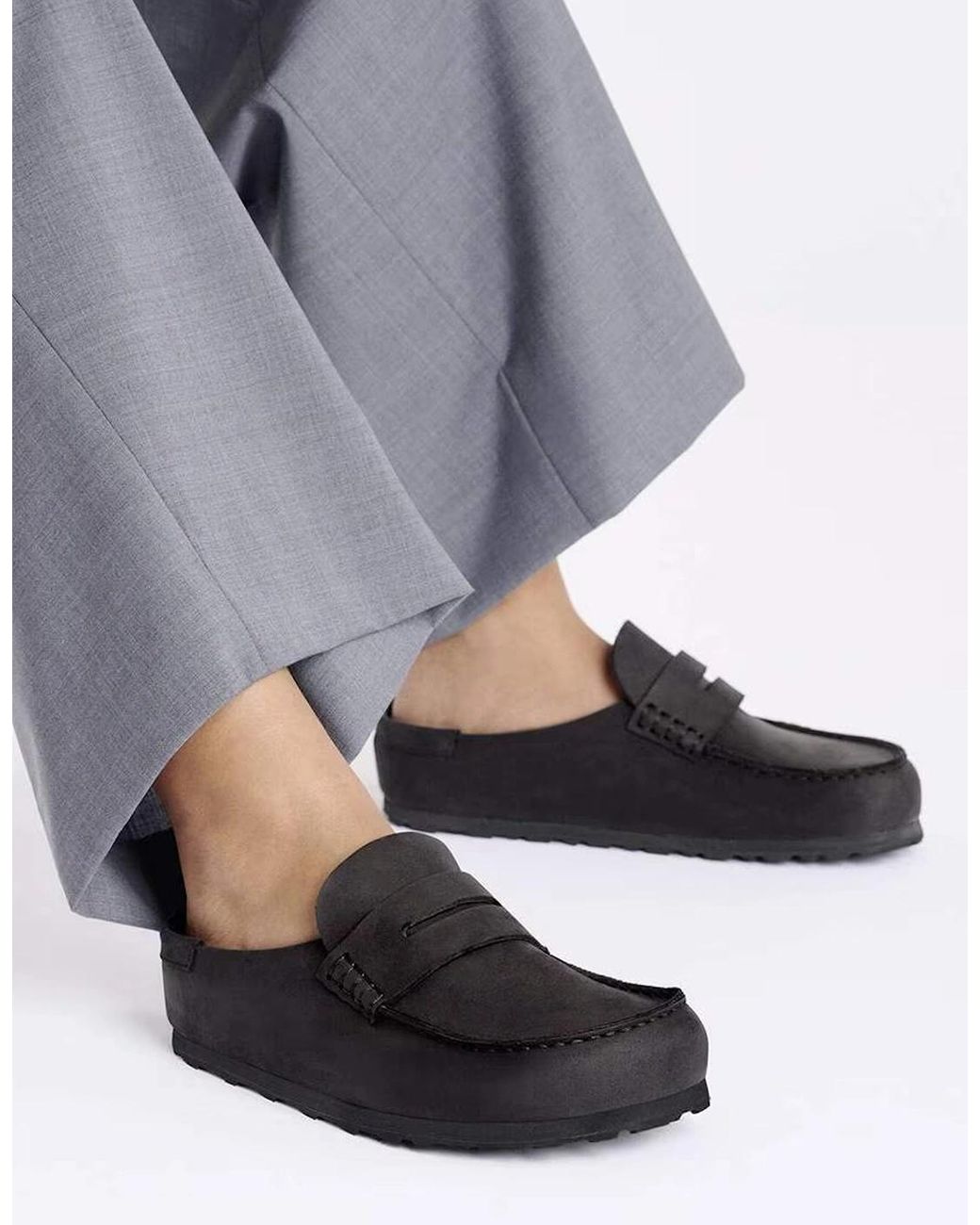 Birkenstock Black Naples Wrapped Leather for men