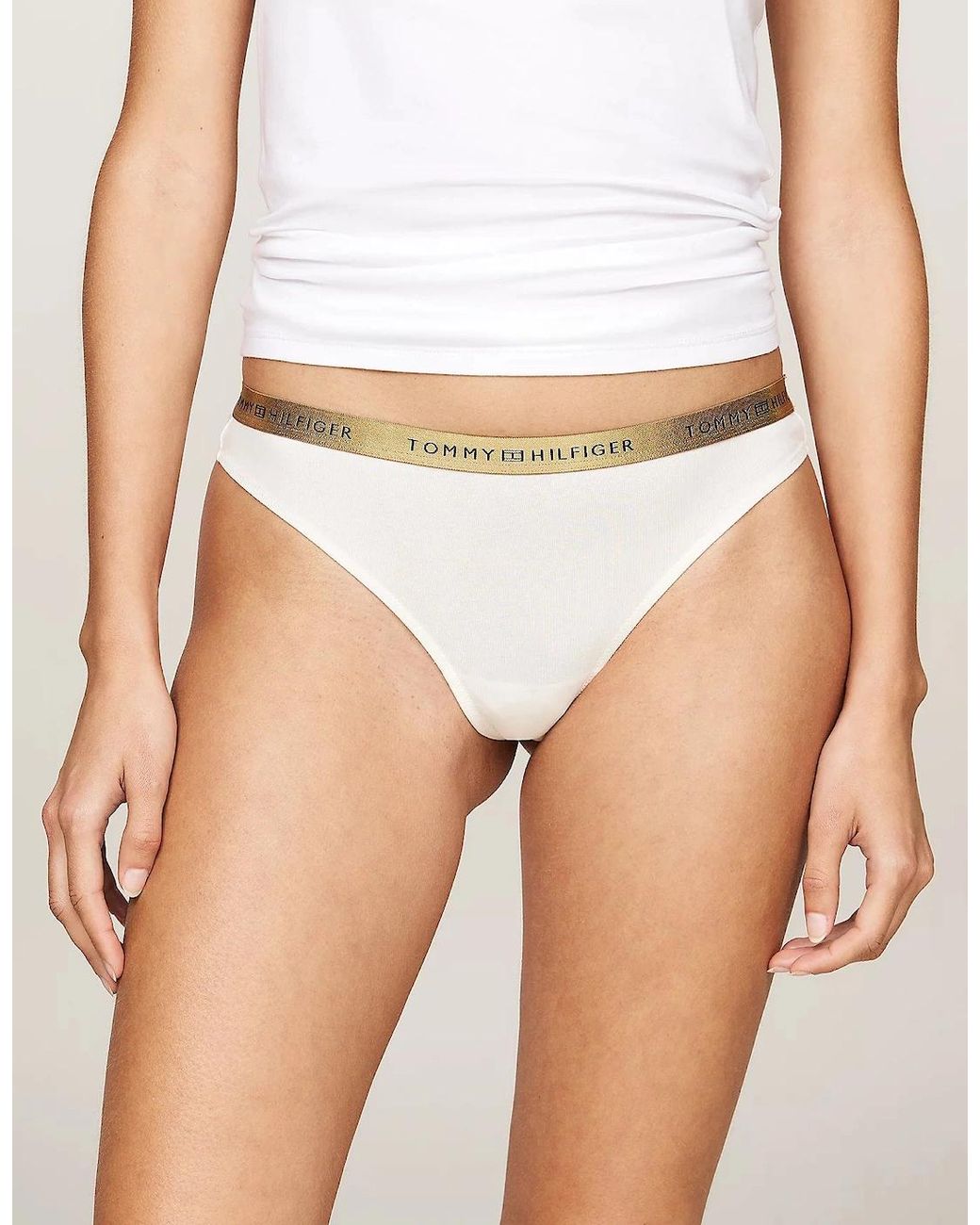 Tommy Hilfiger White Gift Underwear 5 Pack Thongs Multicoloured