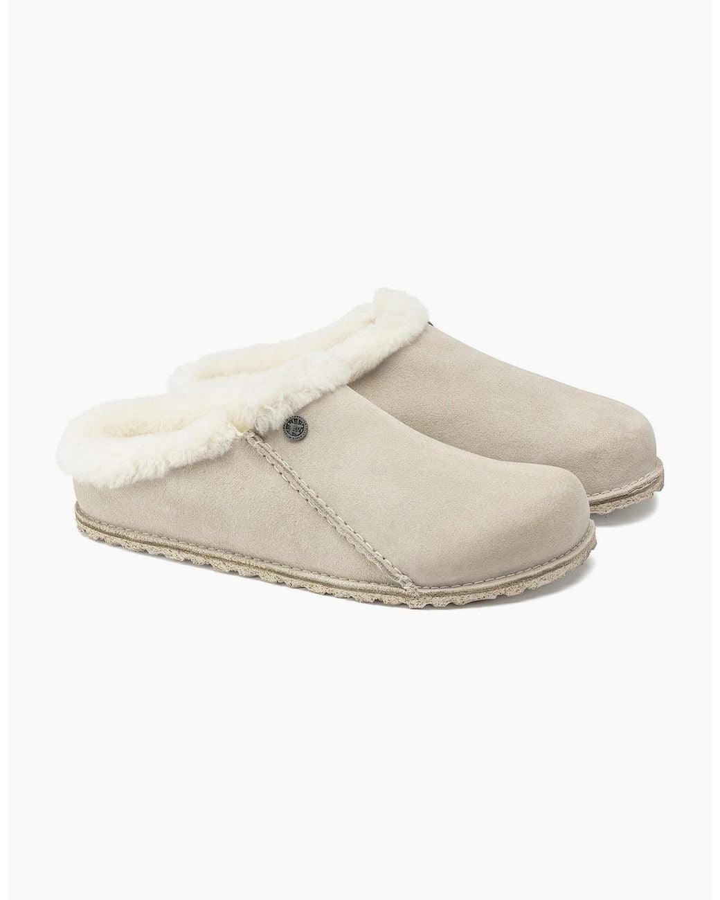 Birkenstock Clogs White Birkenstock Zermatt Premium Shearling Suede Clogs