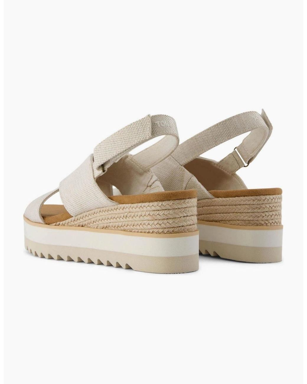 TOMS Natural Diana Crossover Low Heel Open Toe Sandals