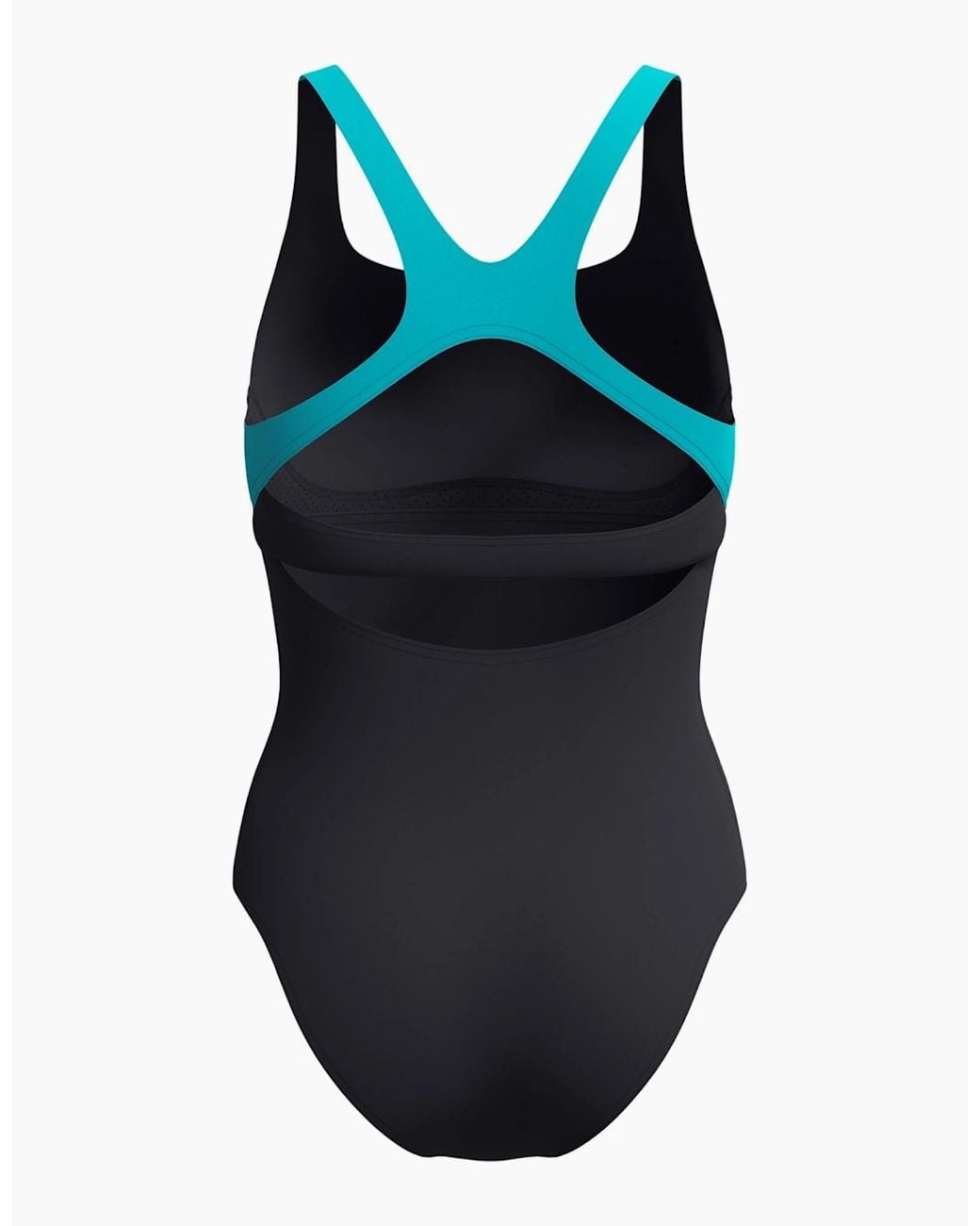 Speedo Black Ladies Flex Waistband One Piece Swimsuit