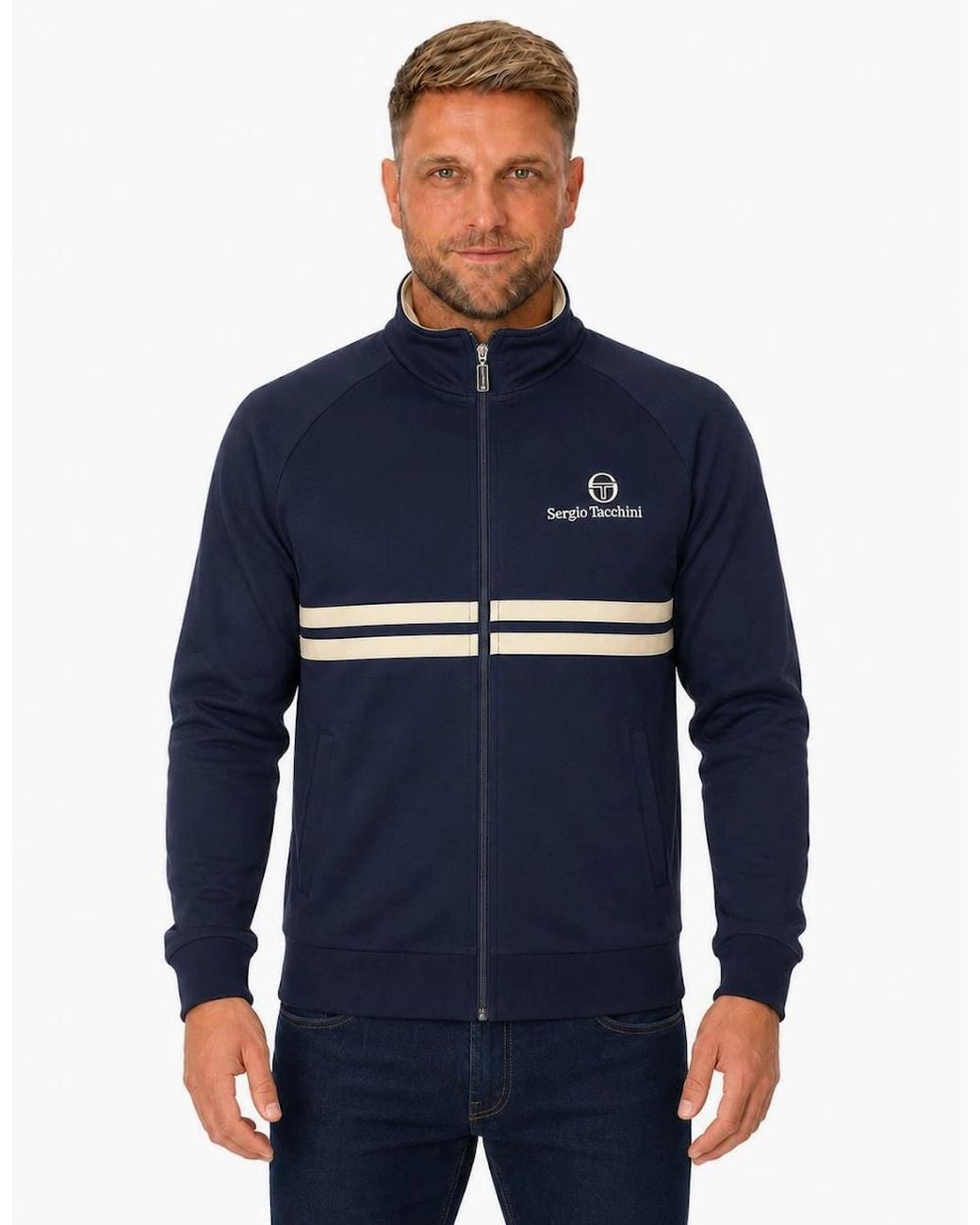 Sergio Tacchini Blue Dallas Track Top Jacket Maritime/Peyote for men