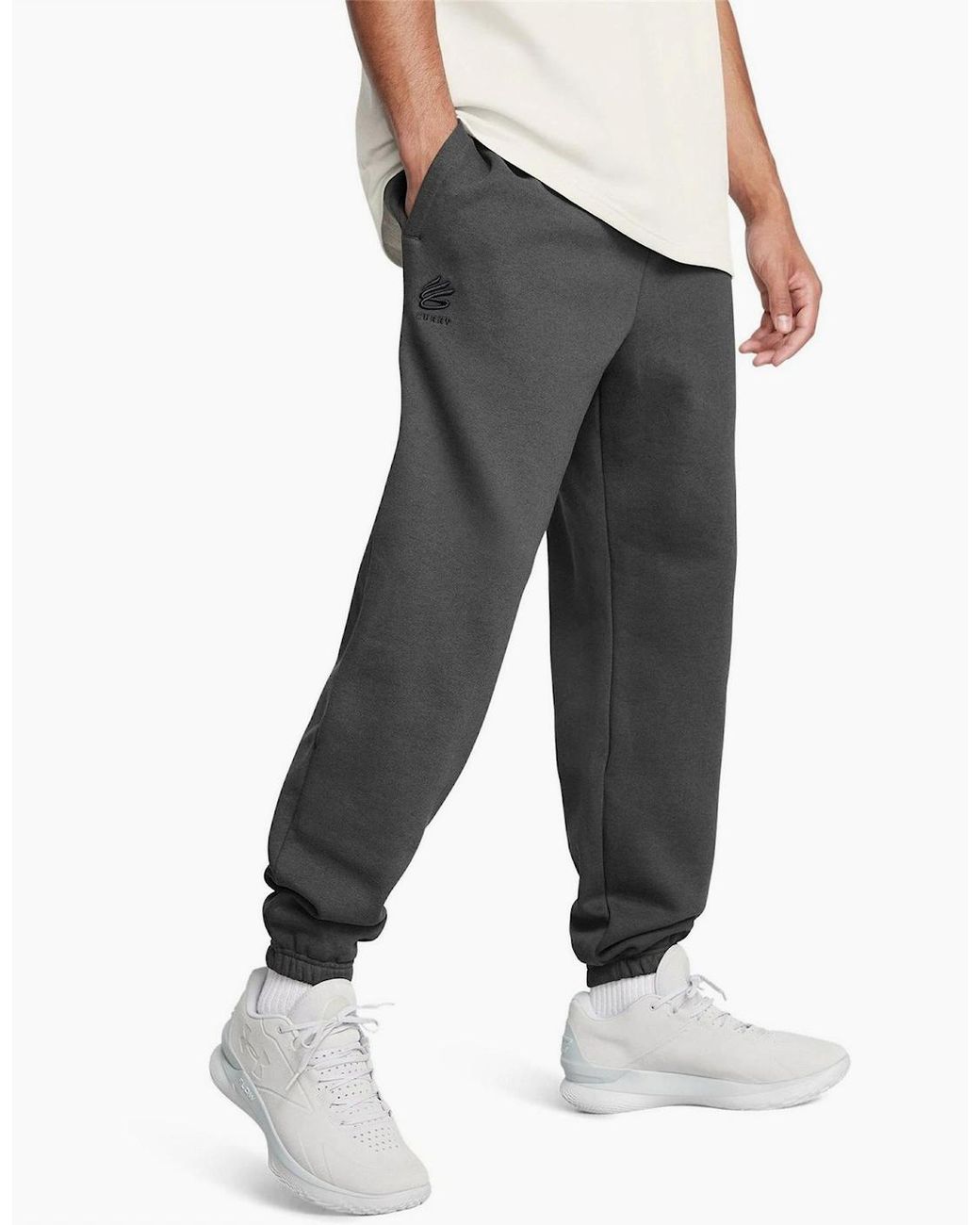Under Armour Gray Curry Solid Patterned Running Joggers for men