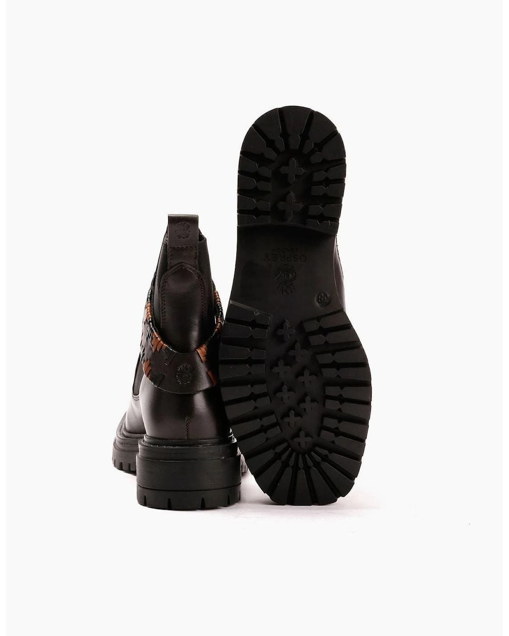 Osprey Black London The Guildford Chelsea Leather Chocolate Boots