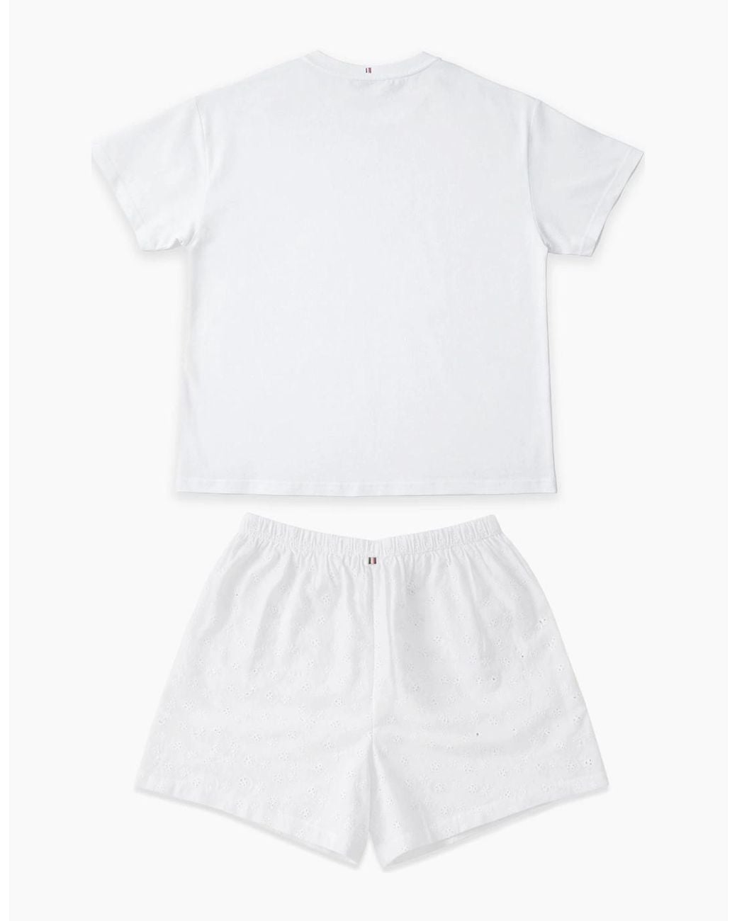 Tommy Hilfiger White Jersey Ss Tee Pyjama Set