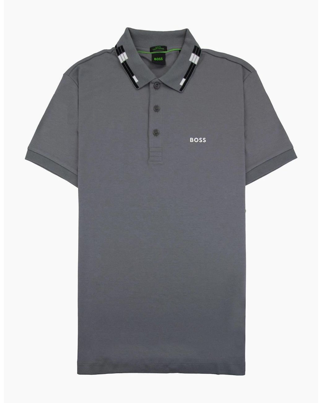 Boss Gray Paule Slim Fit Laxury Cotton Polo 036 for men