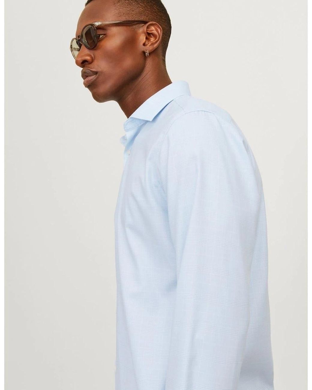 Jack & Jones White Parker Regular Fit Long Sleeve Cuff Shirt for men