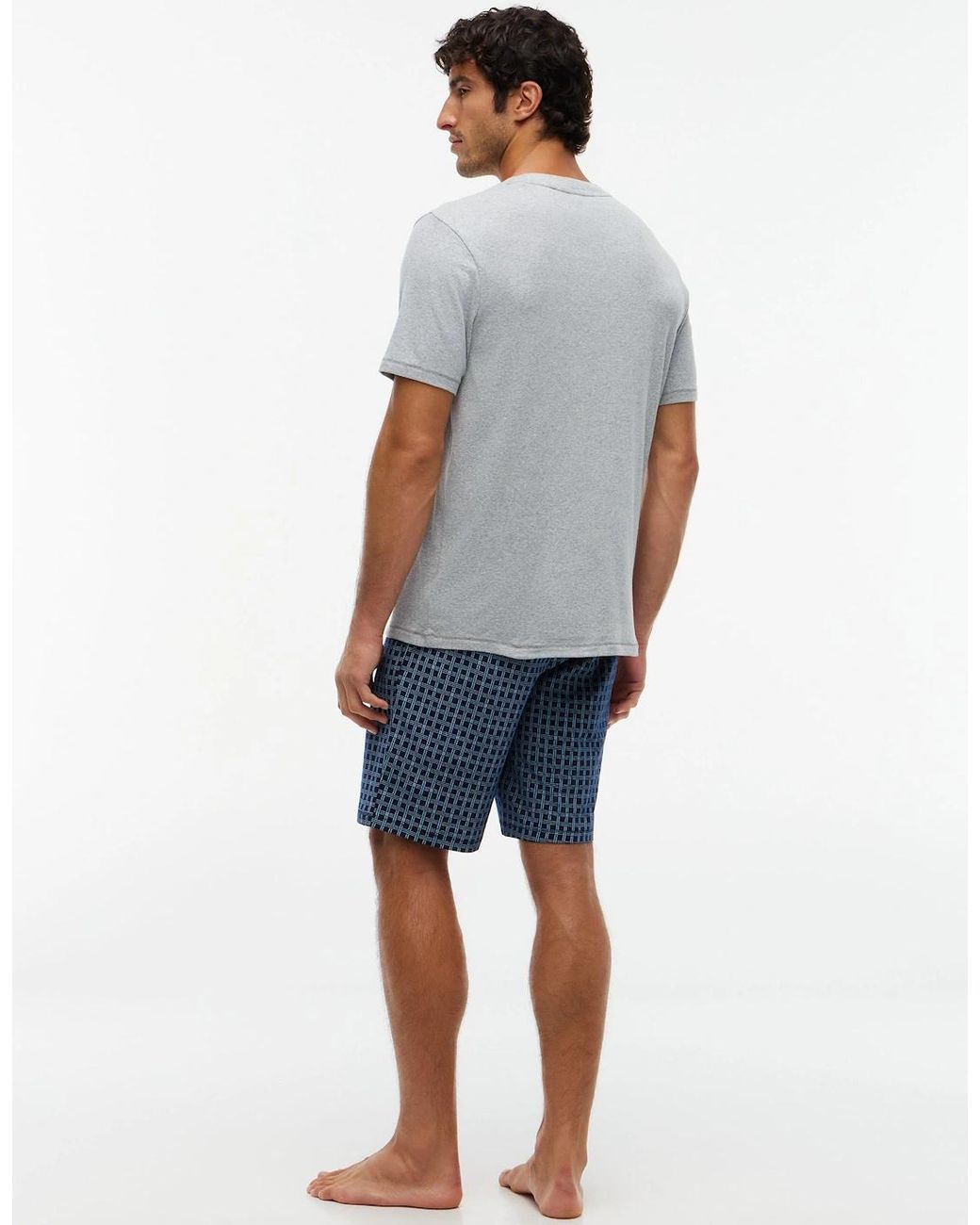 Tommy Hilfiger Blue Short Jersey Print Pyjama Set for men