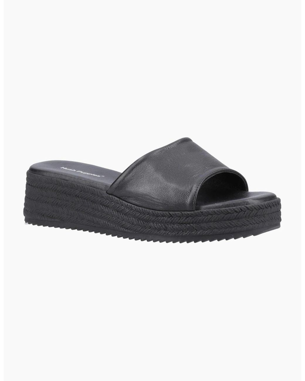 Hush Puppies Black Robin Slide Sandals