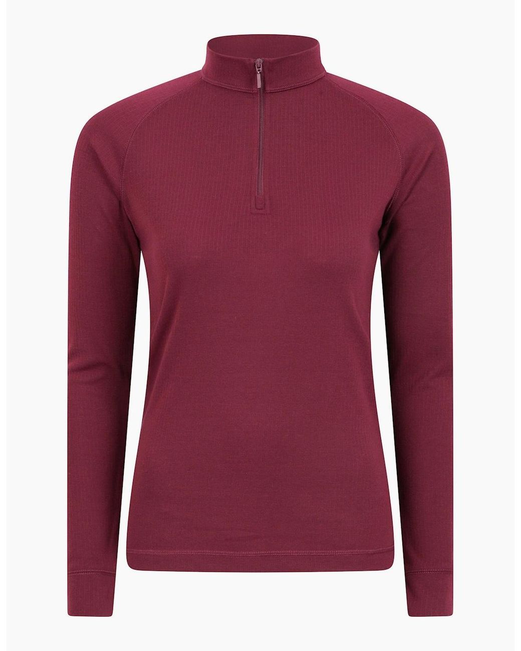 Mountain Warehouse Blue Ladies Talus Zip Neck Long-Sleeved Thermal Top