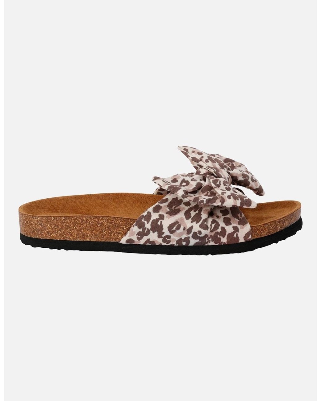 Regatta Brown Ladies Ava Leopard Bow Strap Sandals
