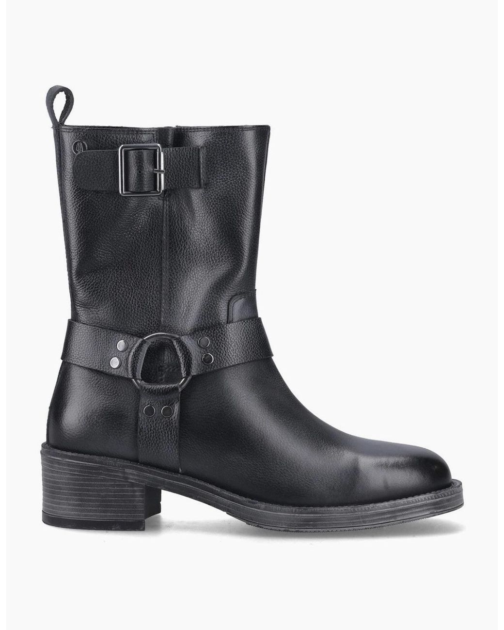 Hush Puppies Black Althea Buckle Boot Ankle Boots