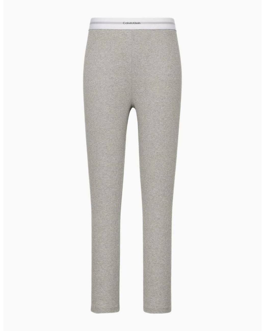 Calvin Klein Gray Modern Rib Leggings, Heather