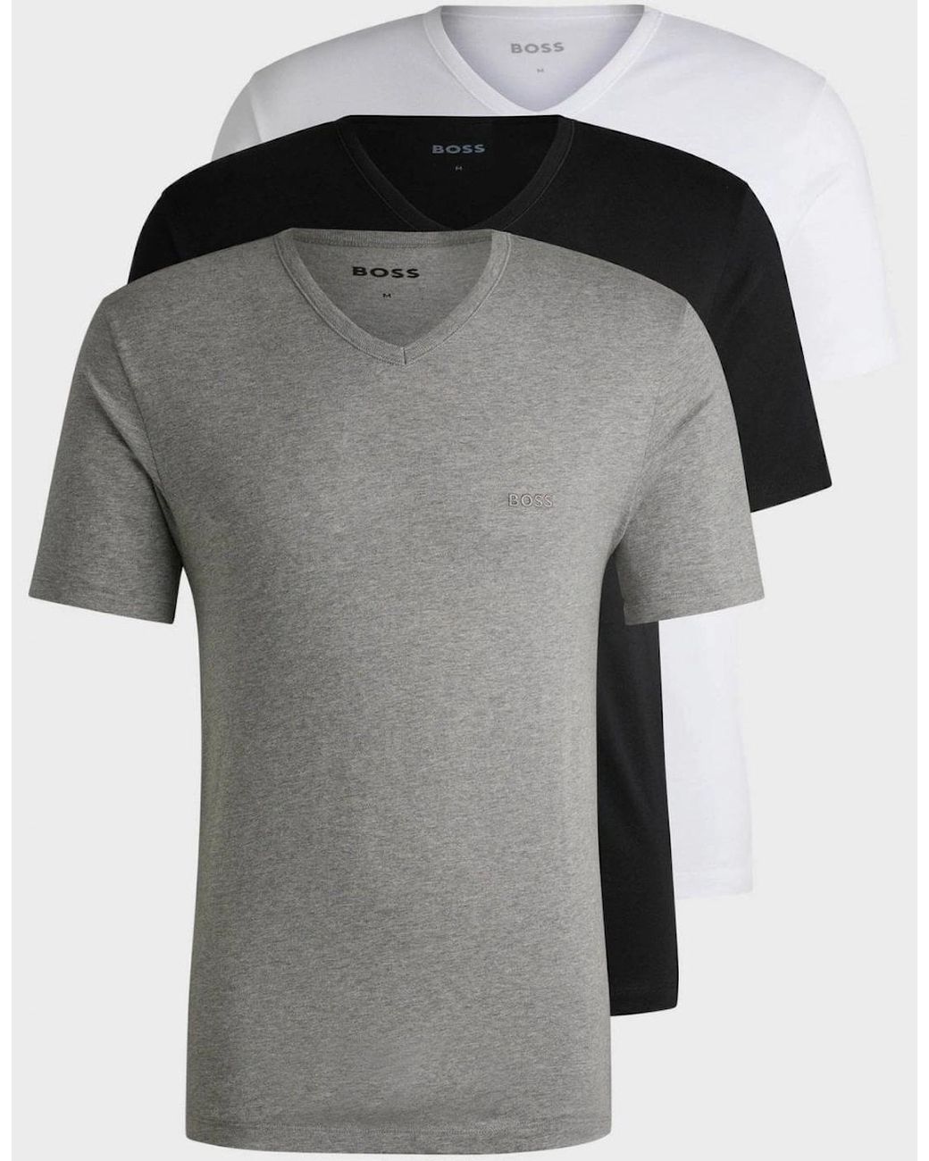 Boss Black Boss 3-Pack V-Neck Underwear T-Shirts for men