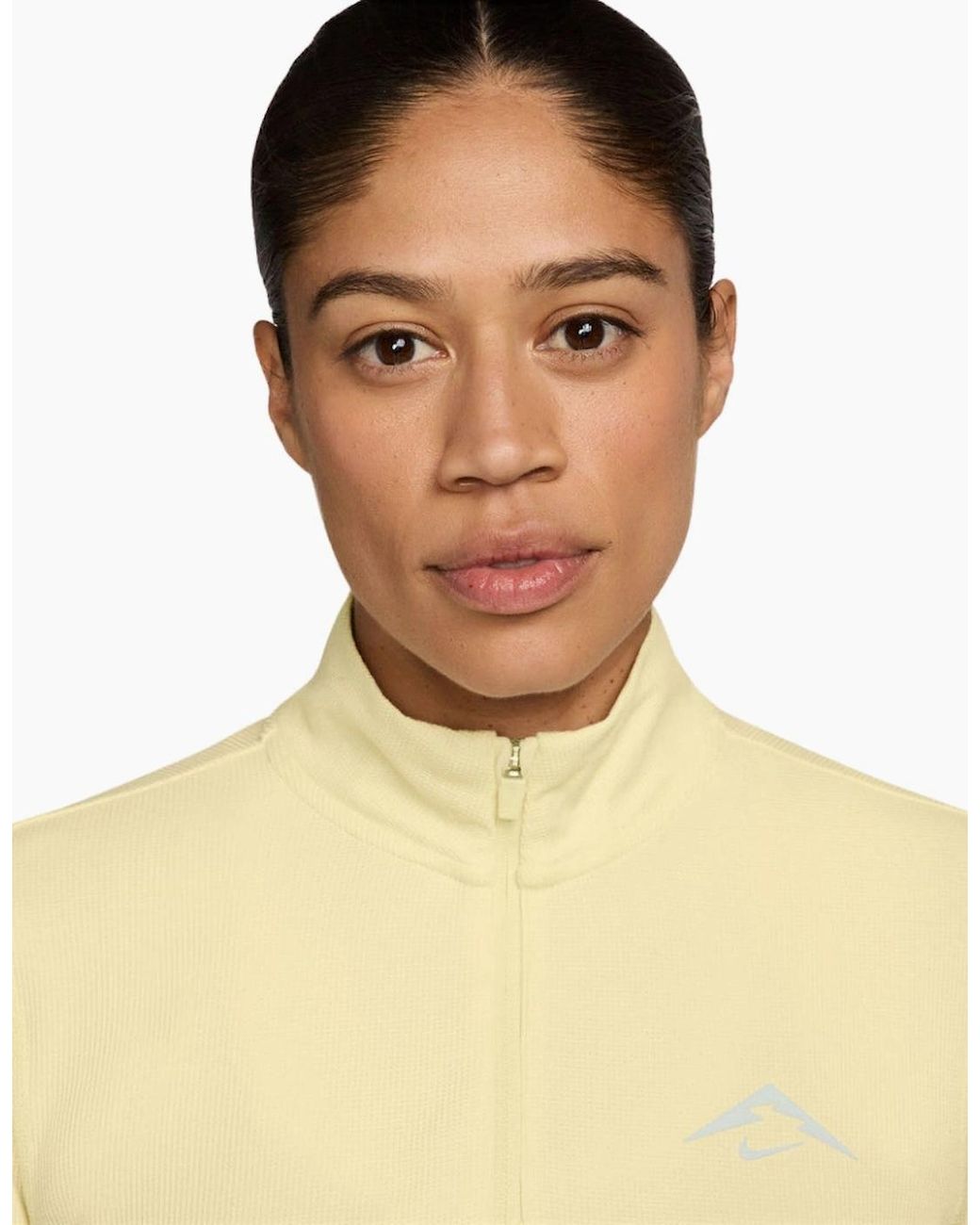 Nike Yellow Dri-Fit Trail Longsleeve 1/2-Zip Top