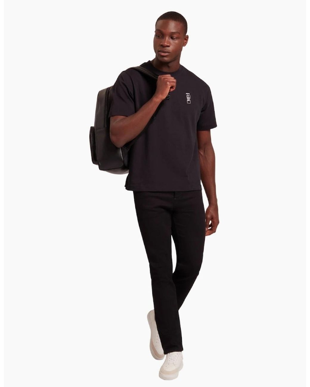 Ted Baker Black Kuyrt Branded T-Shirt for men