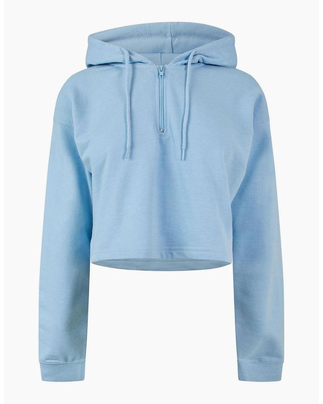 Miso Blue Cropped Hoodie