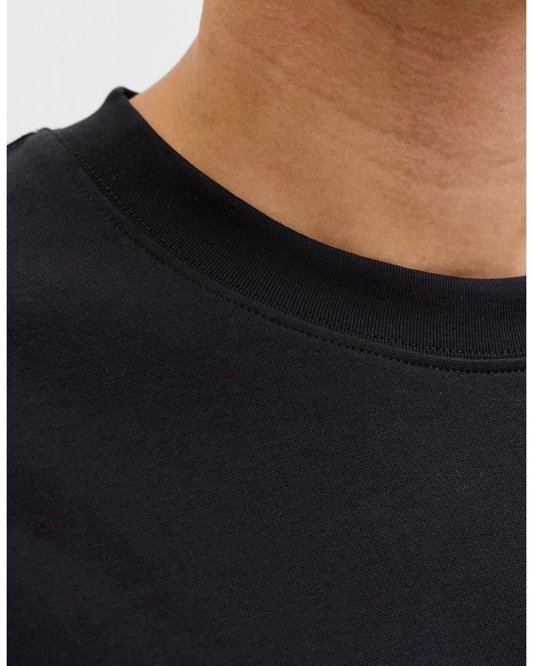 Jack & Jones Black Jjebarron T-Shirt Ss Crew Neck for men