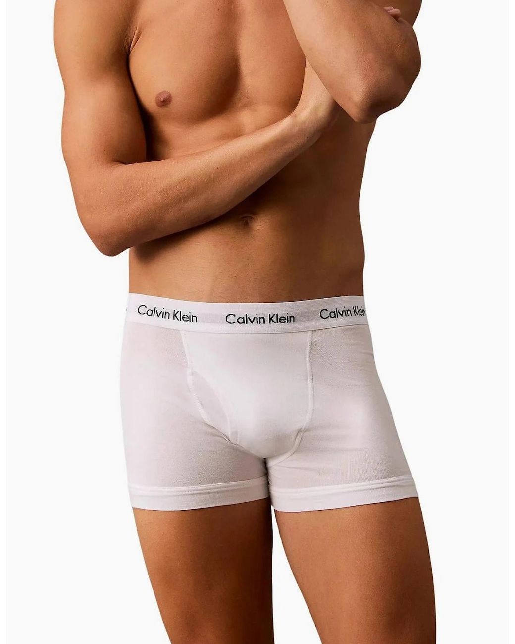 Calvin Klein Gray 3-Pack Icon Cotton Stretch 'Relaxed Dart' Boxer Trunks for men