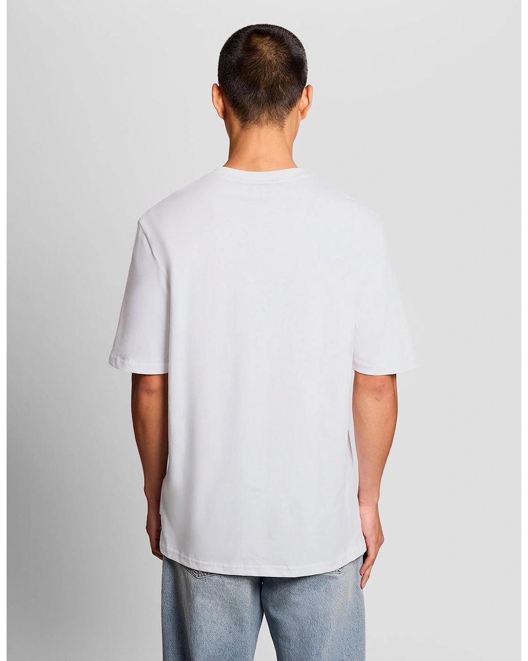 Lyle & Scott White Chest Graphic T-Shirt for men