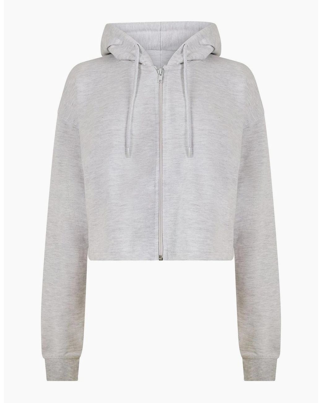 Miso White Cropped Hoodie