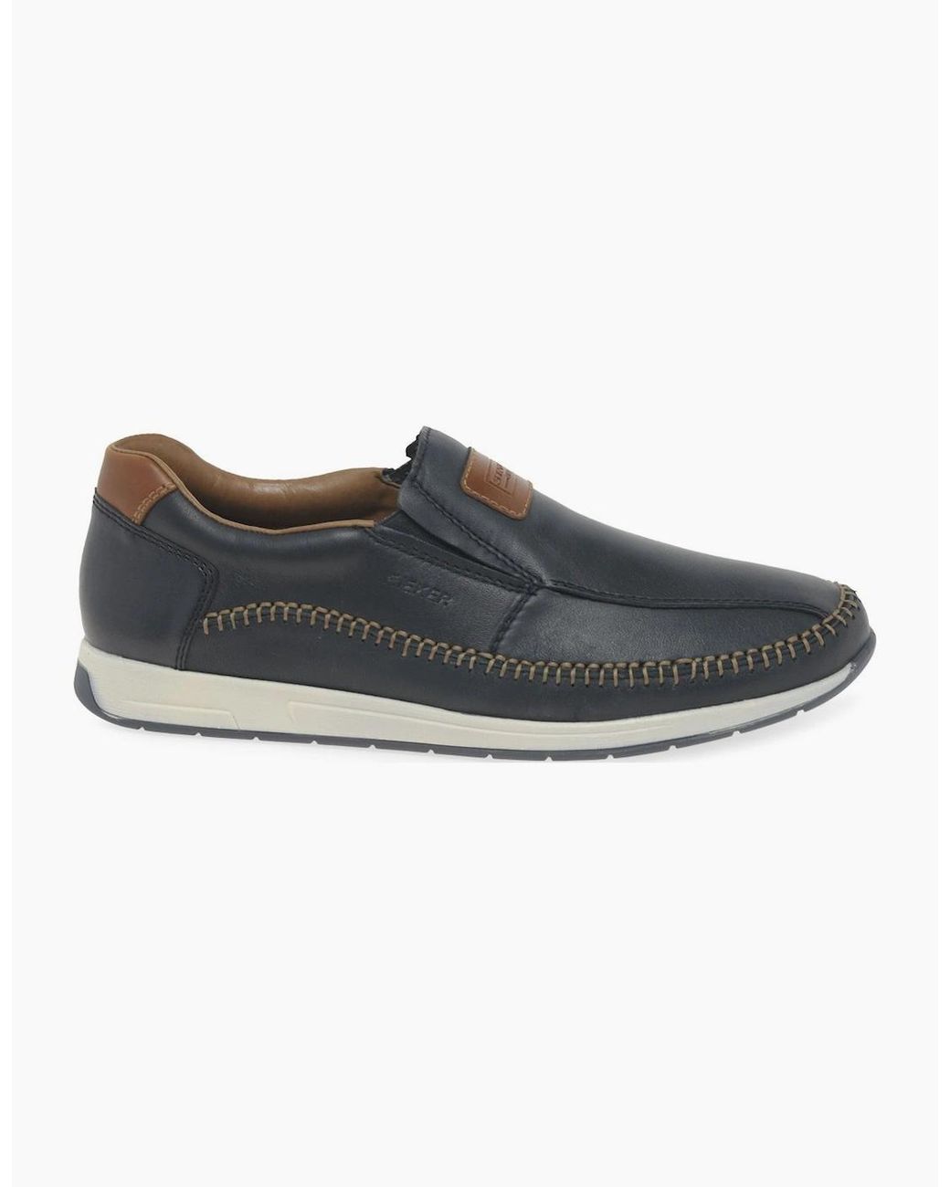 Rieker Blue Tempo Slip On Shoes for men