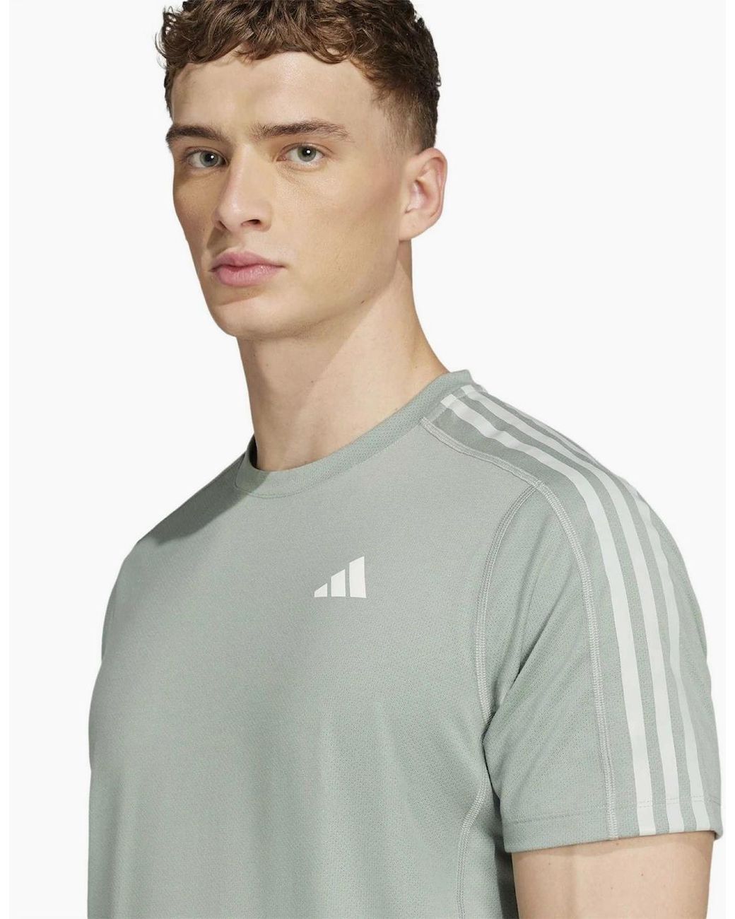 Adidas Green Own The Run Crew Neck Short Sleeve Jersey T-Shirt for men