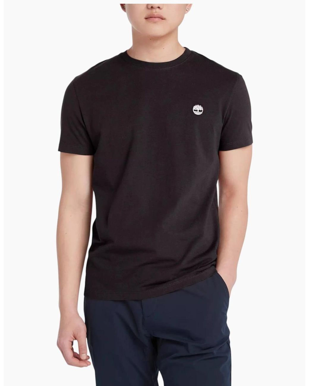 Timberland White T Shirts Classic Logo Summer Crew Neck Dunstan River Tops New for men