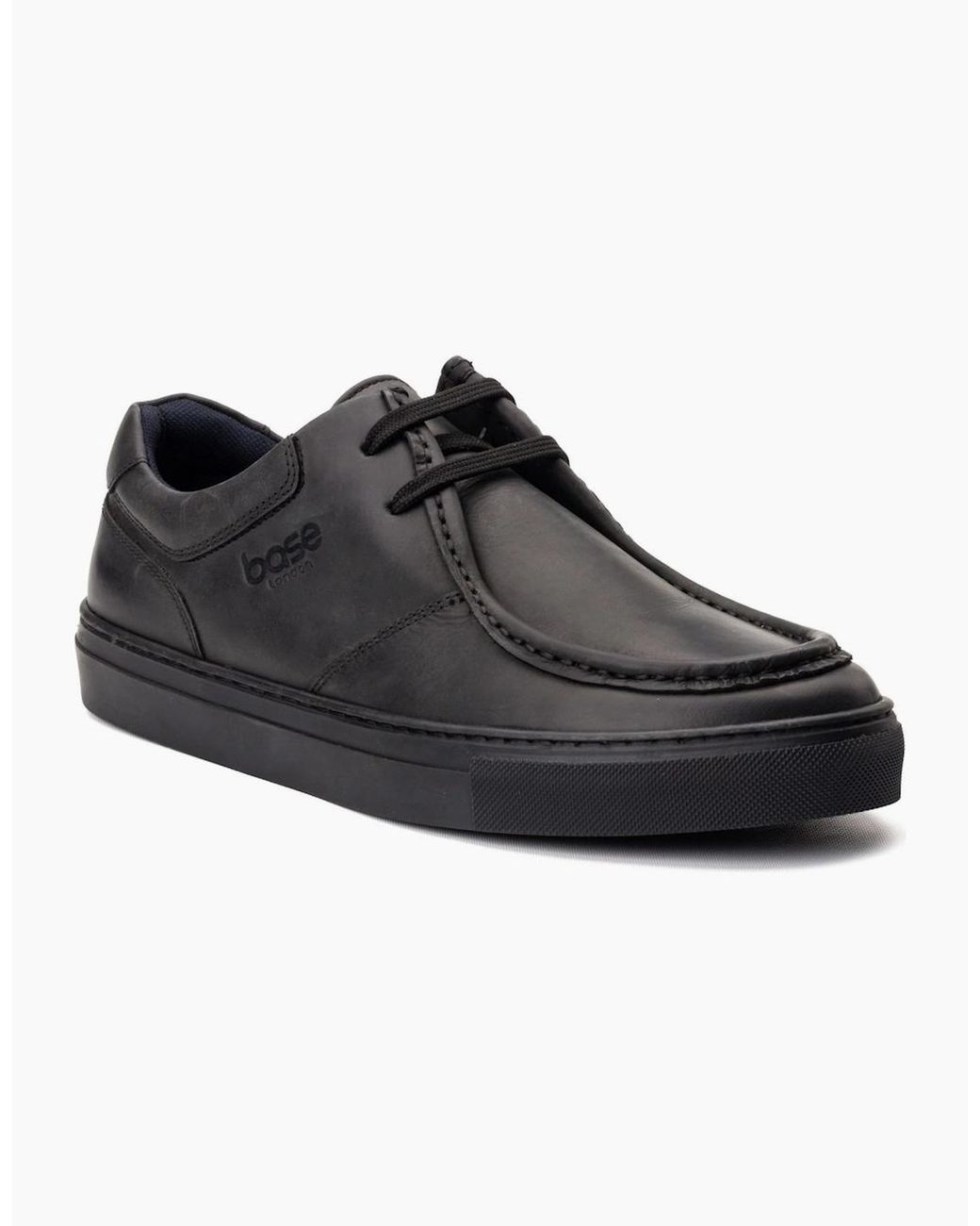 Base London Black Dalston Wallabe Shoes for men