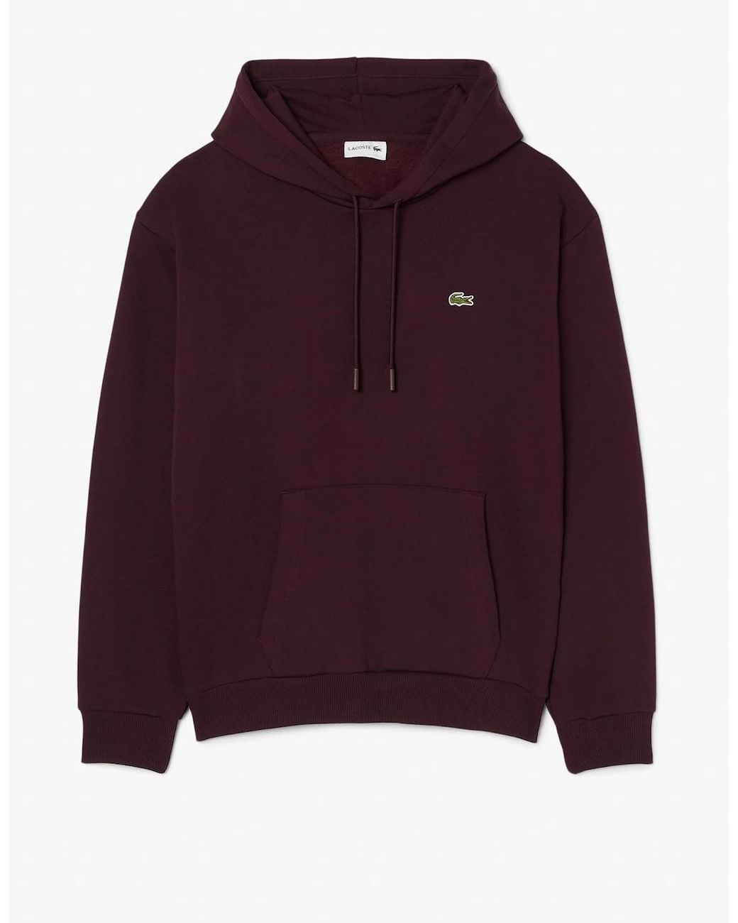 Lacoste Purple Fleece Classic Fit Hoodie for men