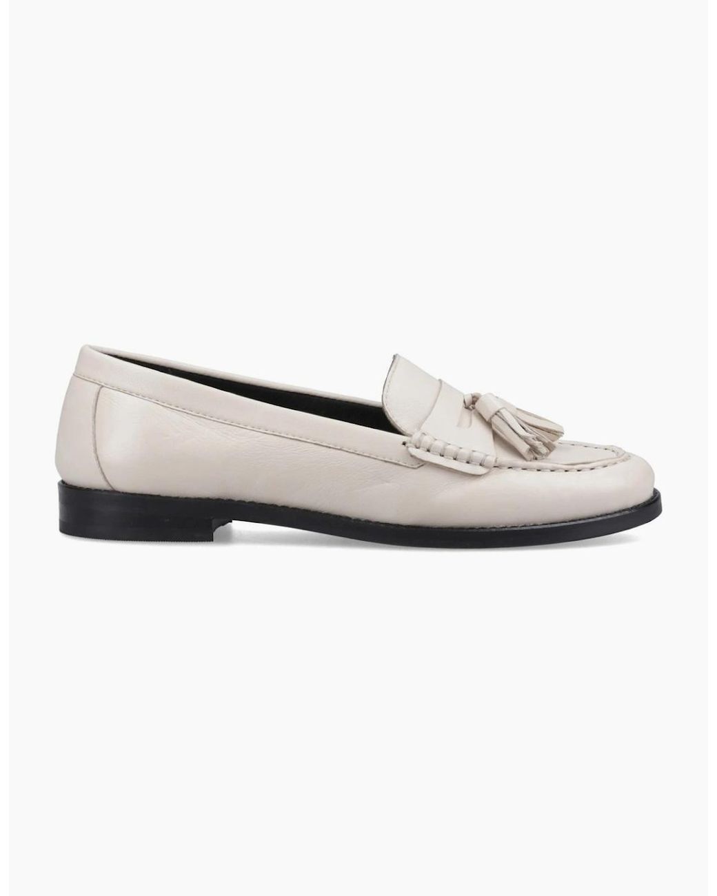 Hush Puppies White Connie Tassel Loafers