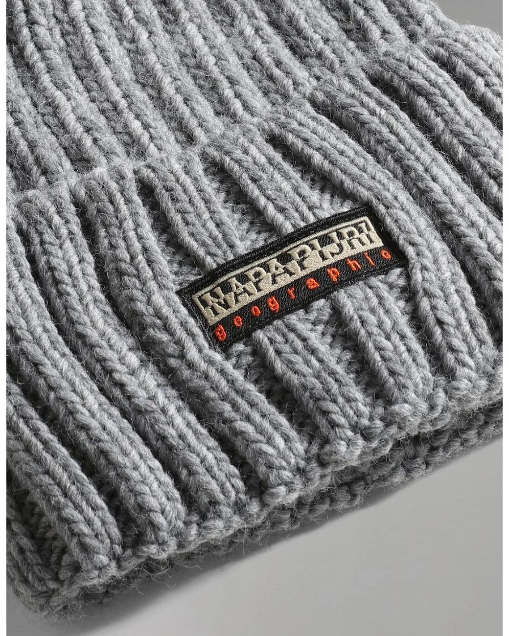 Napapijri Gray Fea 2 Bobble Hat